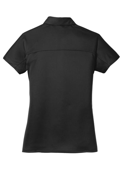 Rear View of Black Port Authority Women's Crossover Raglan Polo. L575