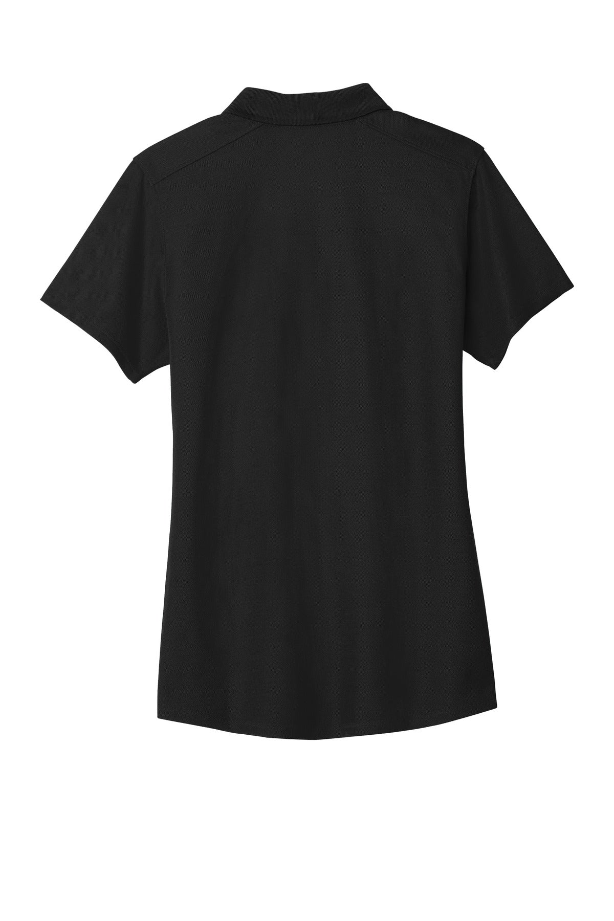 Rear View of Black Port Authority Women's EZPerformance Pique Polo. LK600