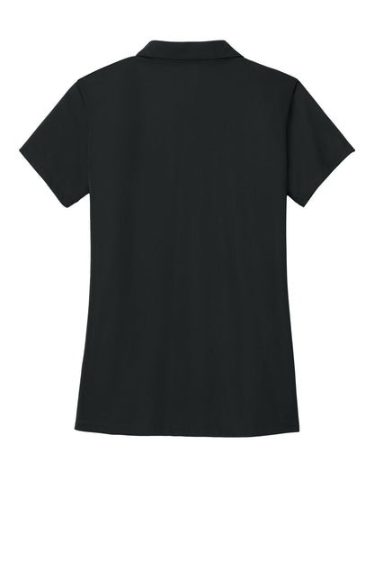 Rear View of Black Port Authority Women's Tech Pique Polo. L527