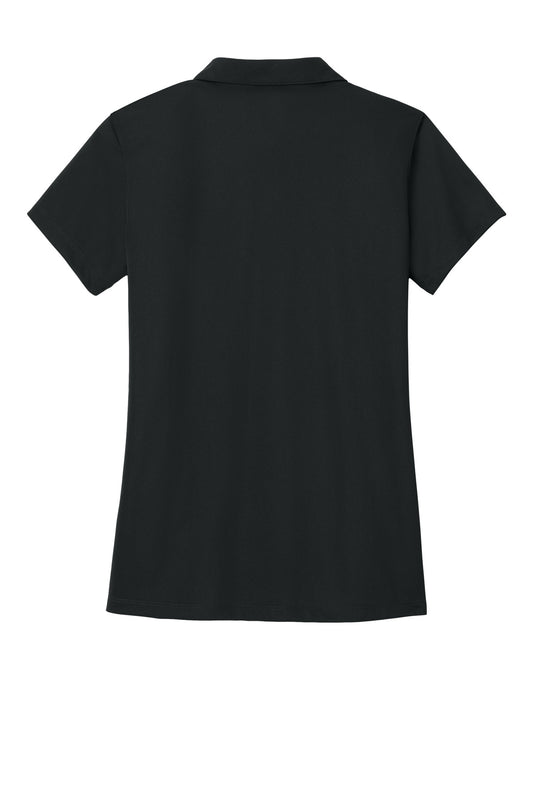 Rear View of Black Port Authority Women's Tech Pique Polo. L527