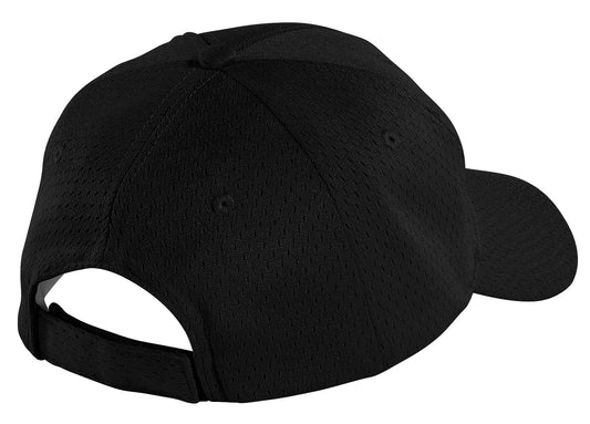 Rear View of Black Port Authority Youth Pro Mesh Cap. YC833