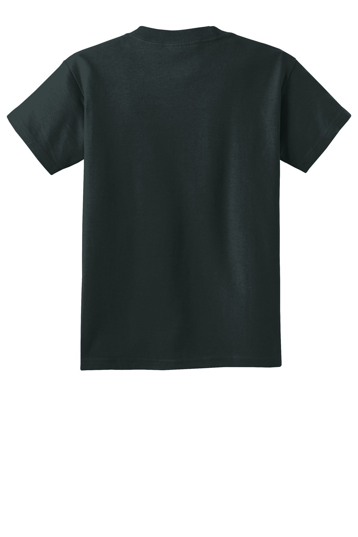 Rear View of Black Port & Company Youth Beach Wash Garment-Dyed Tee. PC099Y