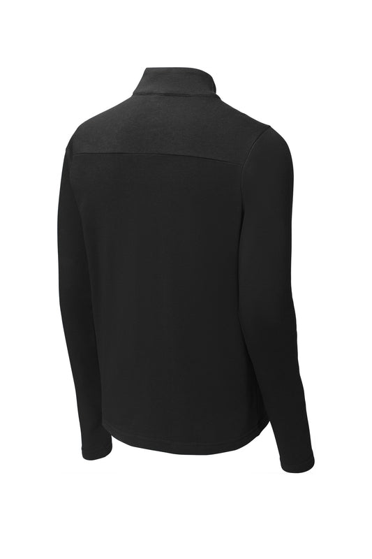 Rear View of Black Sport-Tek Lightweight French Terry 1/4-Zip Pullover. ST273