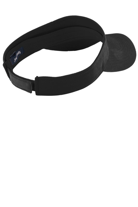 Rear View of Black Sport-Tek PosiCharge RacerMesh Visor. STC27