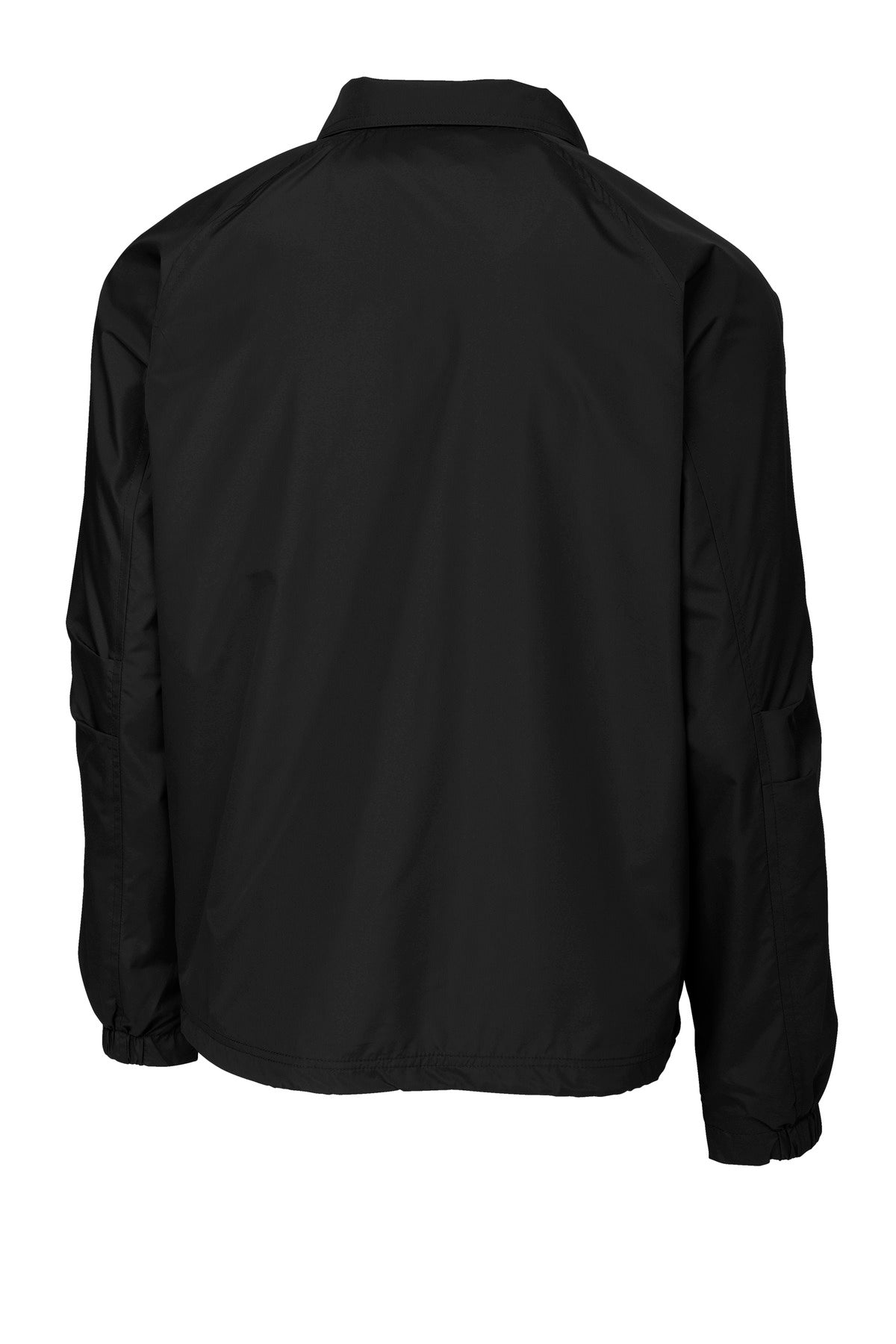 Rear View of Black Sport-Tek Sideline Jacket. JST71