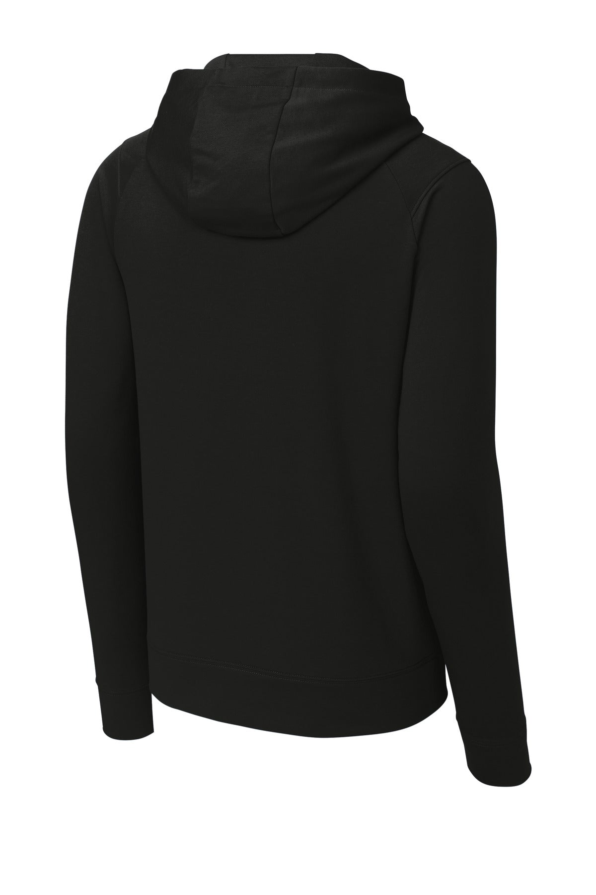 Rear View of Black Sport-Tek Sport-Wick Flex Fleece Pullover Hoodie ST562