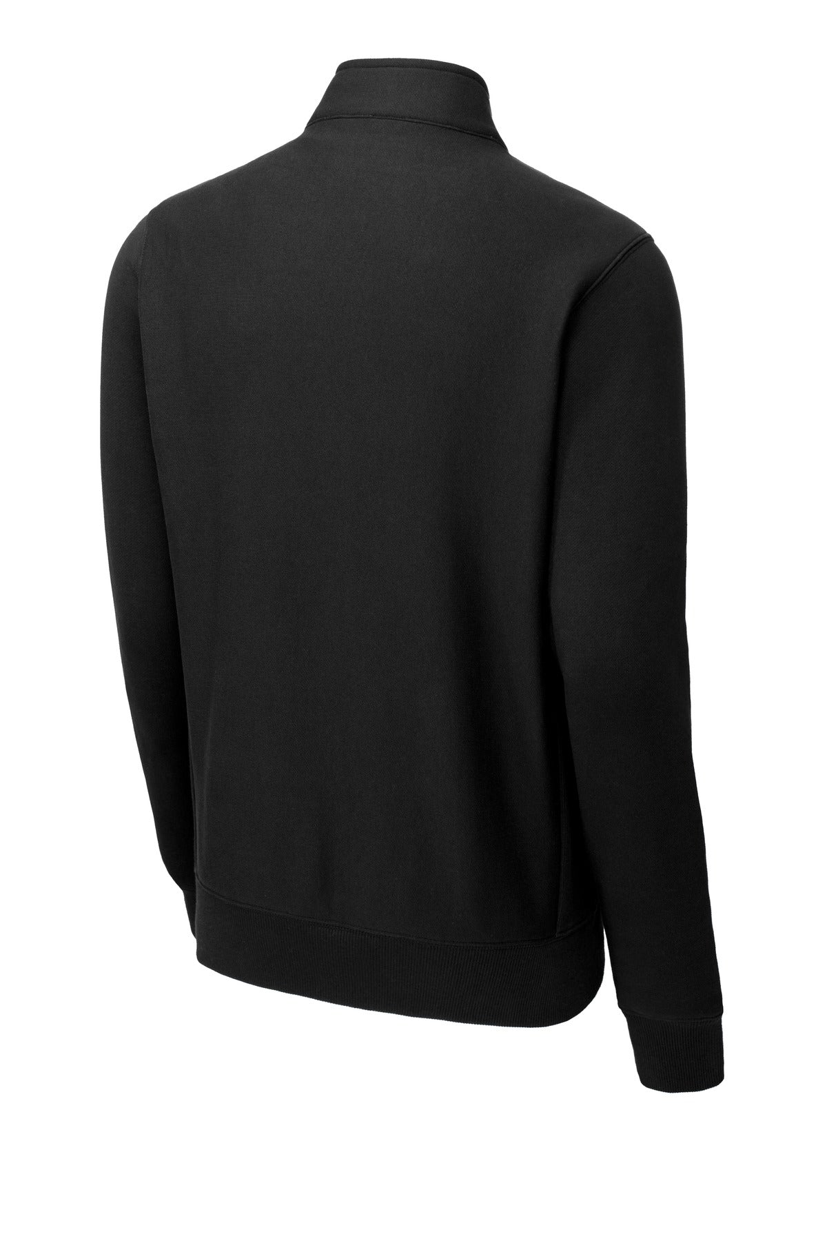 Rear View of Black Sport-Tek Super Heavyweight Full-Zip Sweatshirt ST284