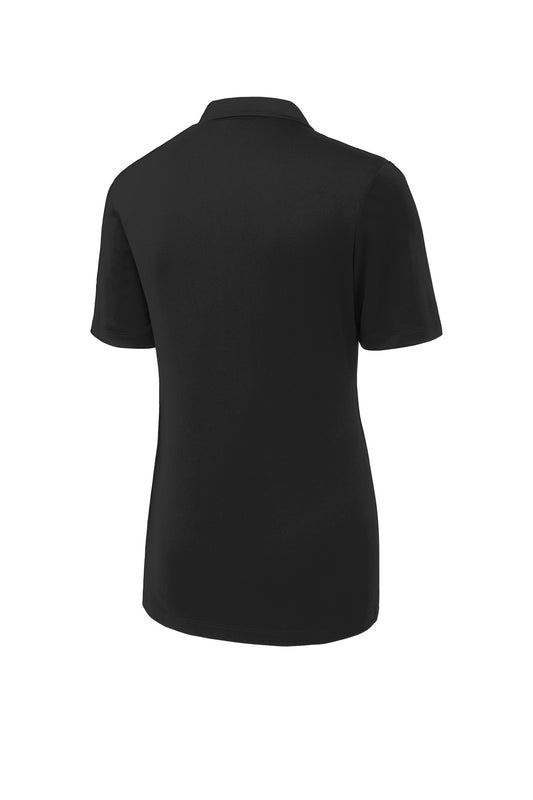 Rear View of Black Sport-Tek Women's Posi-UV Pro Polo. LST520