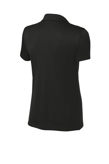 Rear View of Black Sport-Tek Women's PosiCharge Re-Compete Polo LST725