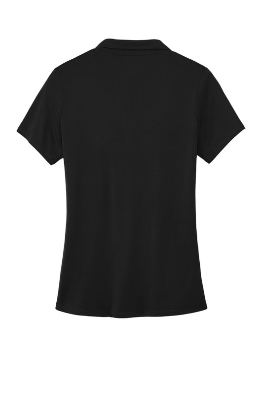 Rear View of Black Sport-Tek Women's Sideline Polo LST535