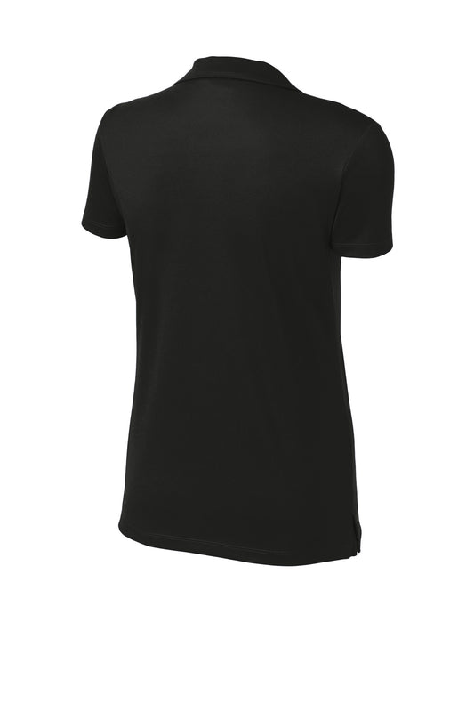 Rear View of Black Sport-Tek Women's UV Micropique Polo LST740