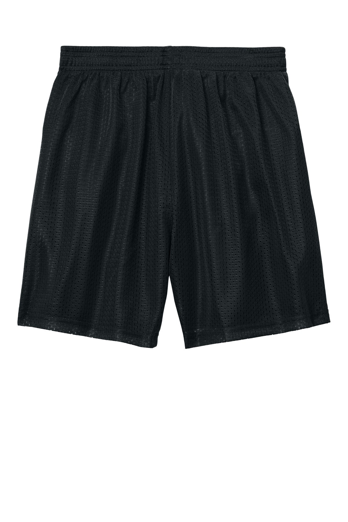 Rear View of Black Sport-Tek Youth PosiCharge Mesh 5" Short YST5100