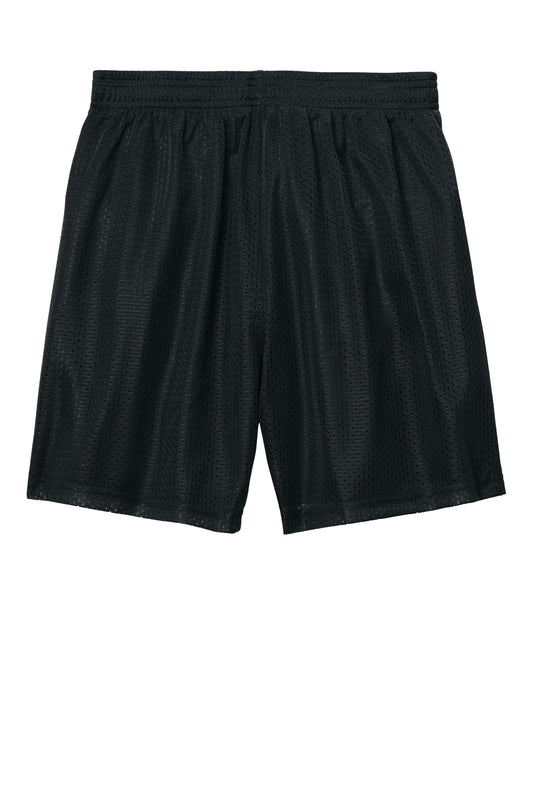 Rear View of Black Sport-Tek Youth PosiCharge Mesh 5" Short YST5100