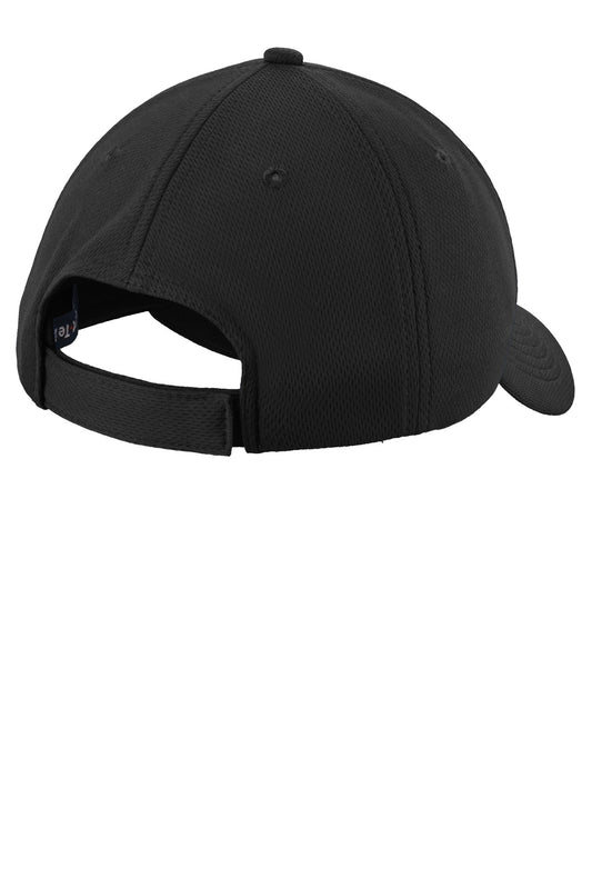 Rear View of Black Sport-Tek Youth PosiCharge RacerMesh Cap. YSTC26