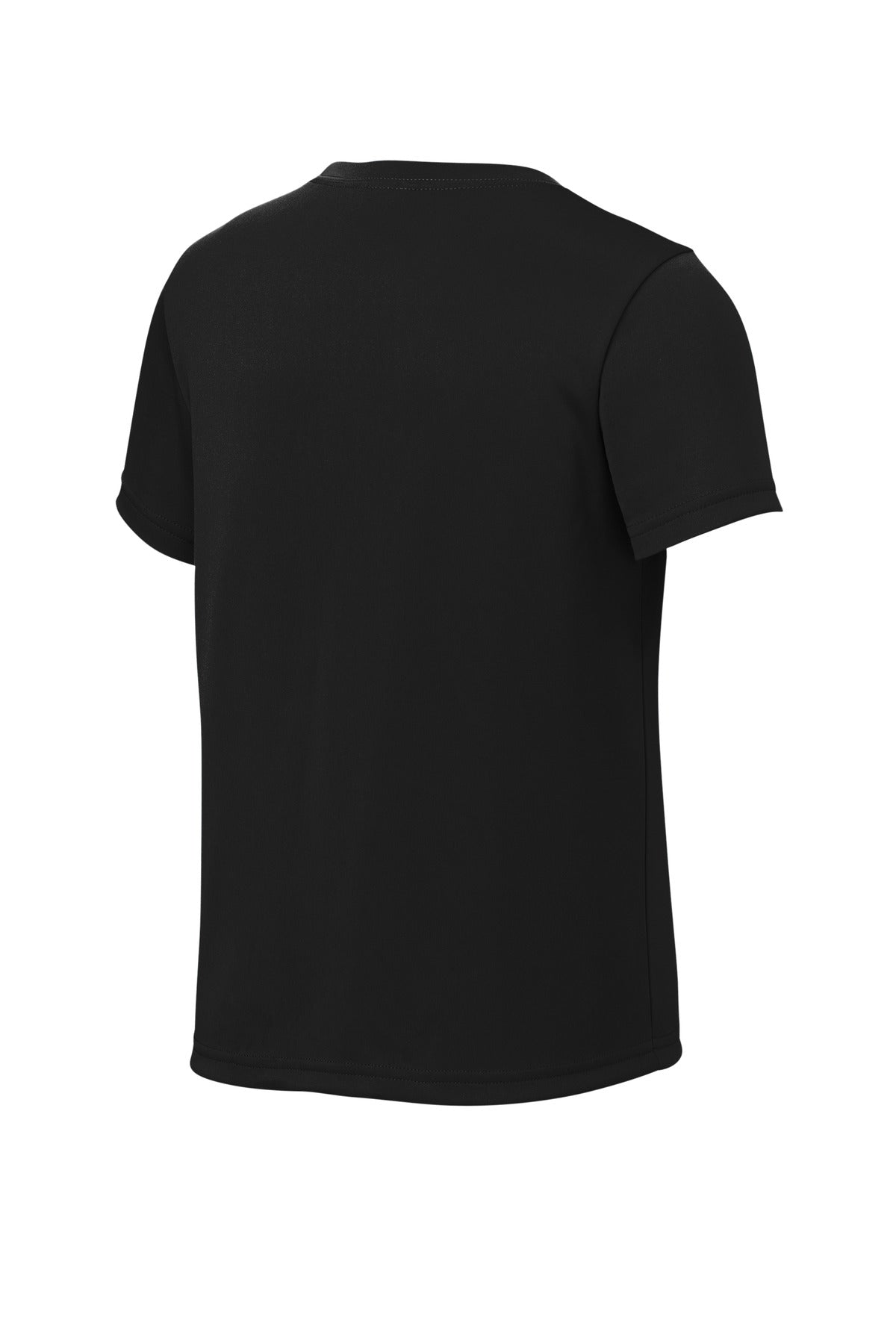 Rear View of Black Sport-Tek Youth PosiCharge Re-Compete Tee YST720
