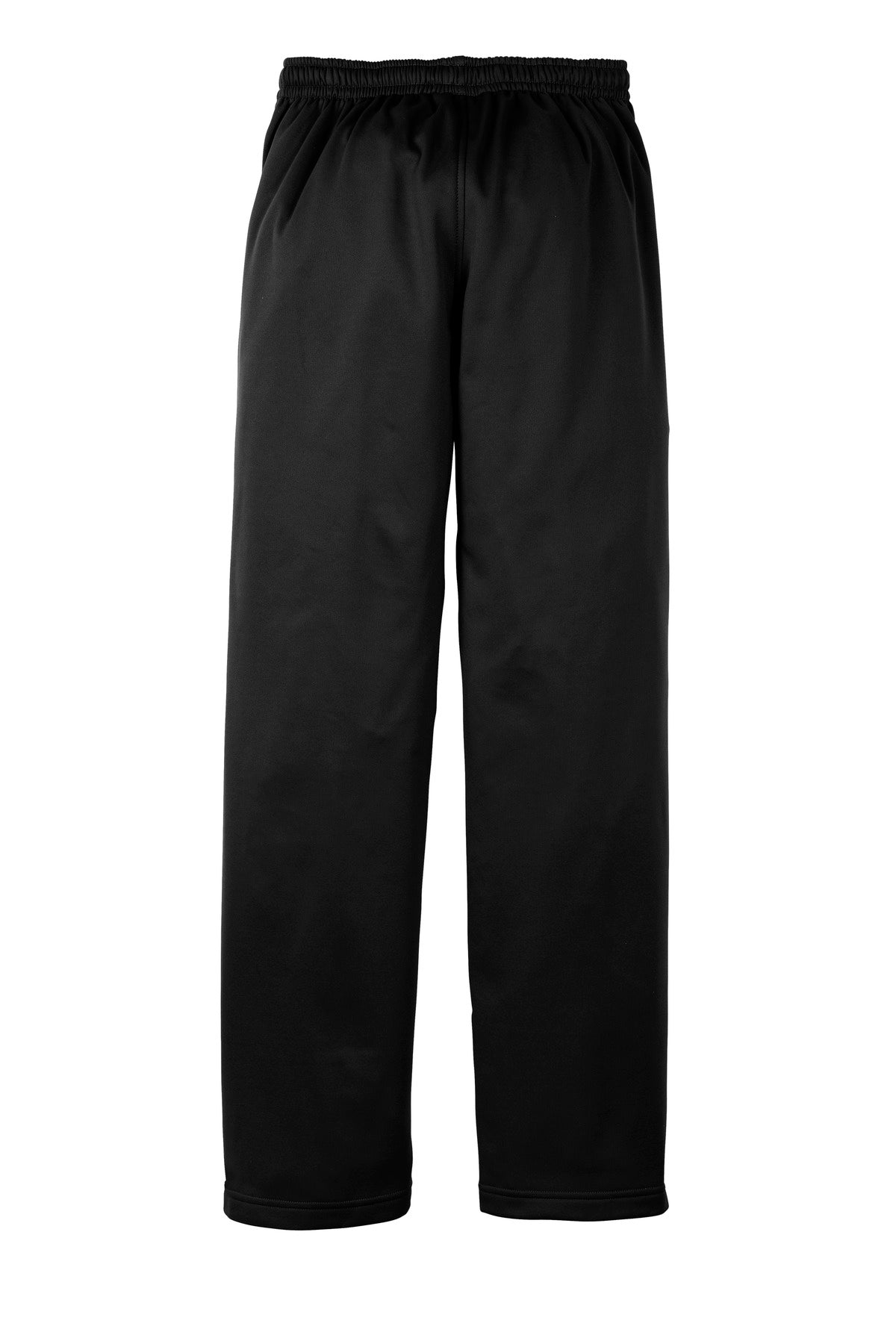 Rear View of Black Sport-Tek Youth Sport-Wick Fleece Pant. YST237