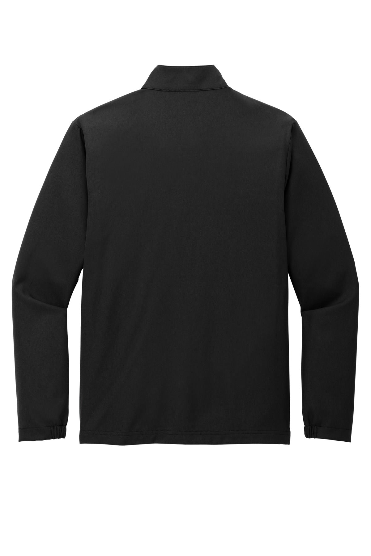 Rear View of Black TravisMathew Balboa Chest Stripe 1/4-Zip TM1MZ340