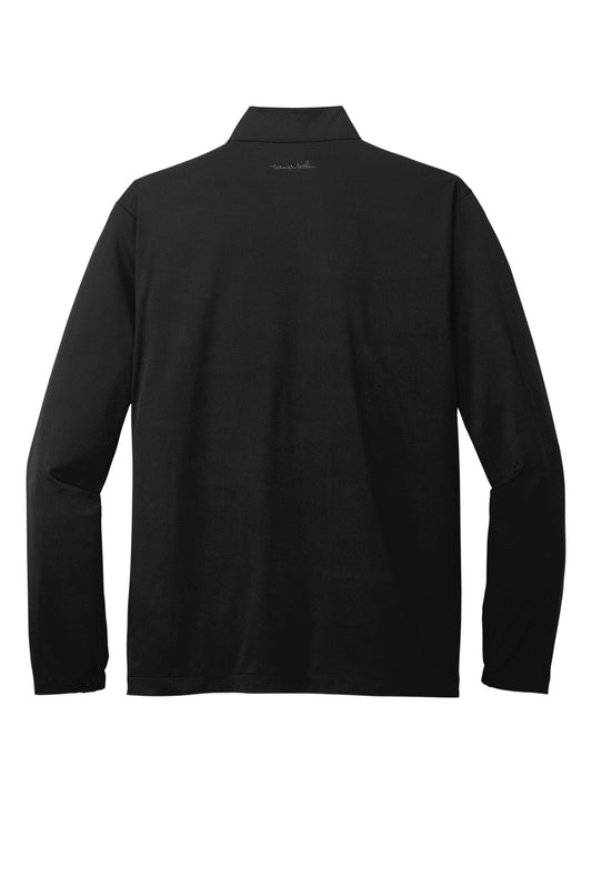 Rear View of Black TravisMathew Surfside Full-Zip Jacket. TM1MU422