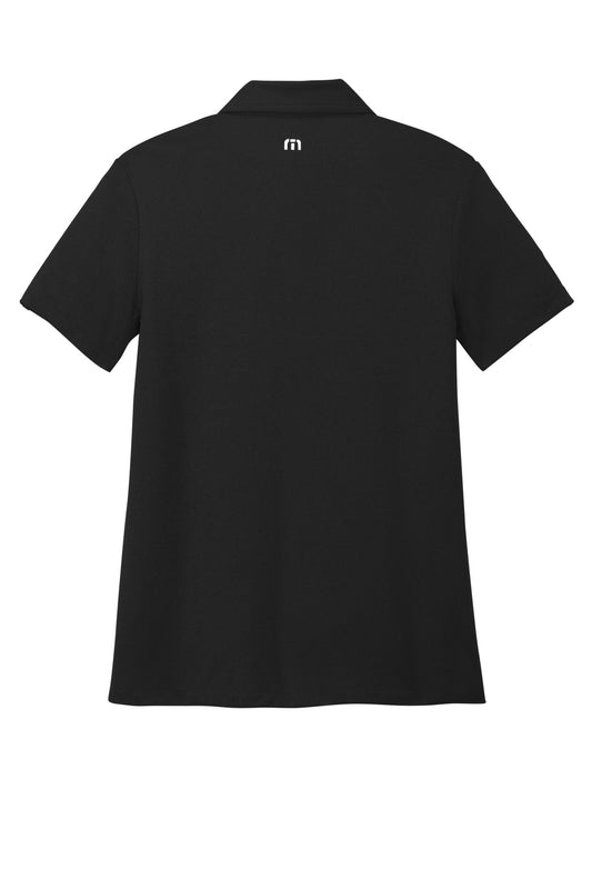 Rear View of Black TravisMathew Women's Coto Performance Polo TM1WX002