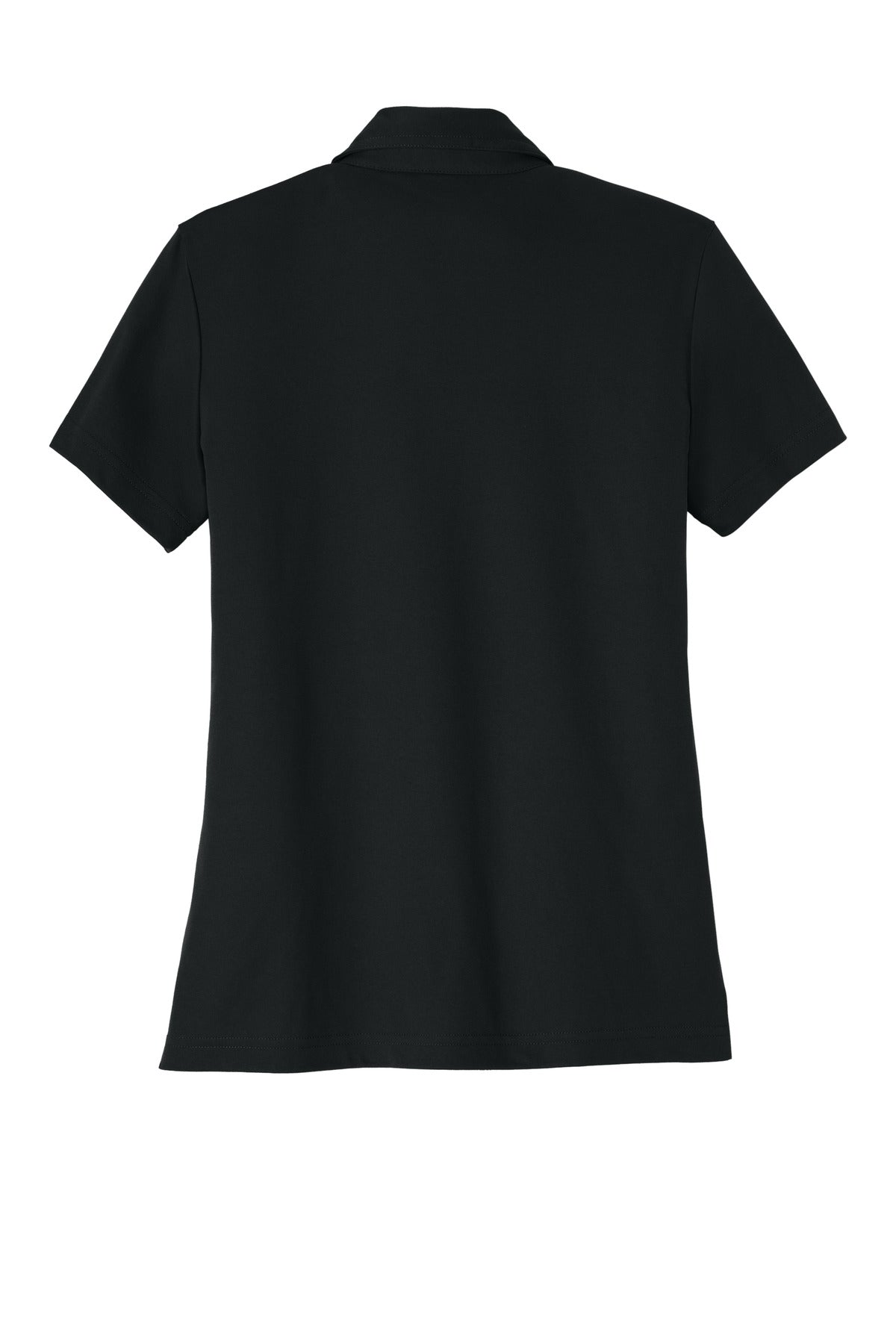 Rear View of Black TravisMathew Women's Oceanside Solid Polo TM1WW001