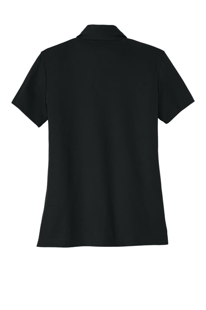 Rear View of Black TravisMathew Women's Oceanside Solid Polo TM1WW001