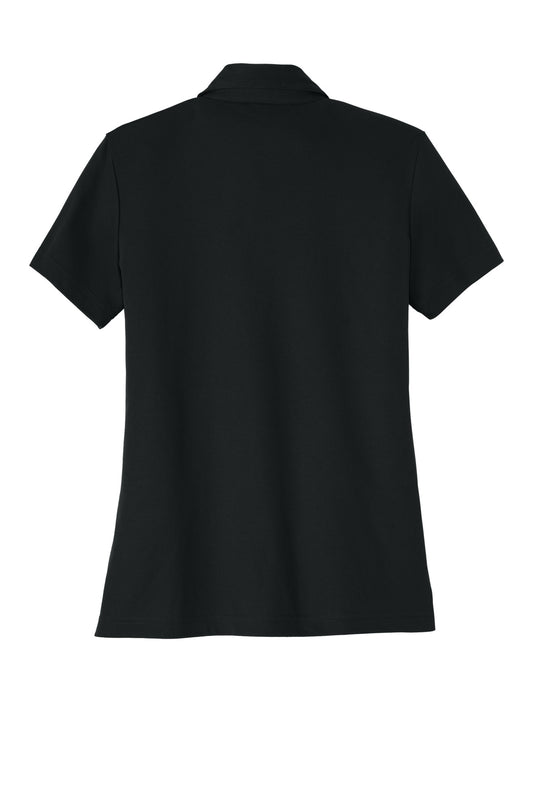 Rear View of Black TravisMathew Women's Oceanside Solid Polo TM1WW001