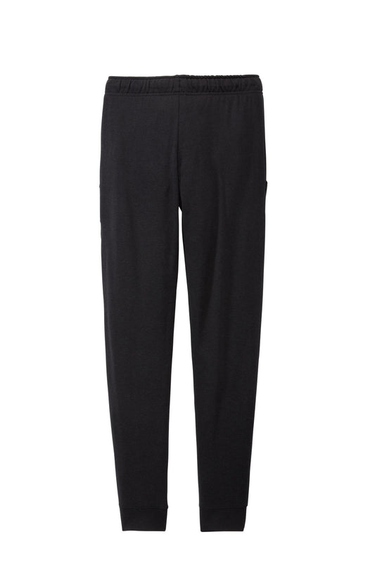 Rear View of Black Triad So Sport-Tek Women's PosiCharge Tri-Blend Wicking Fleece Jogger LST299