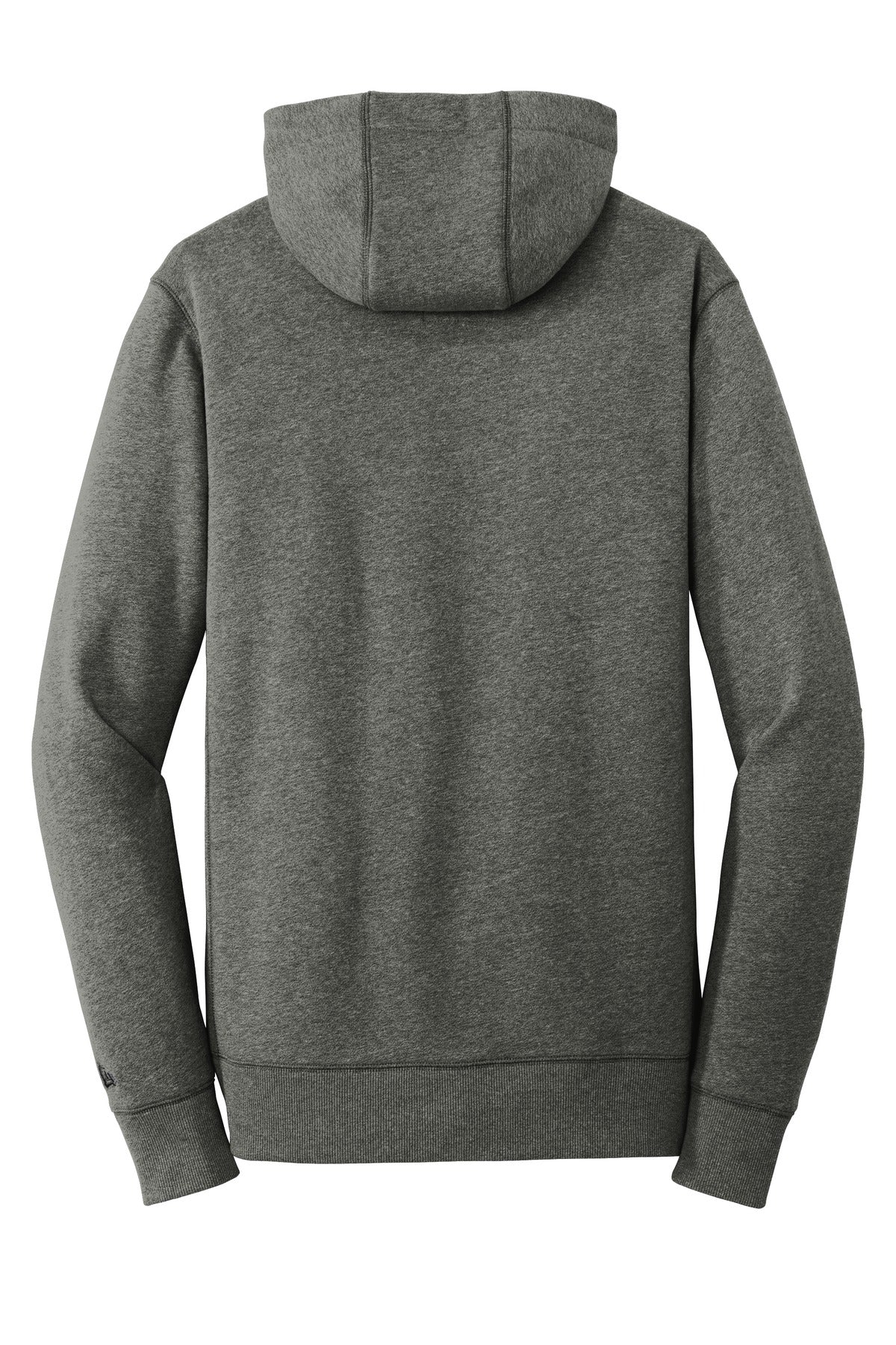 Rear View of Black Twist New Era French Terry Pullover Hoodie. NEA500