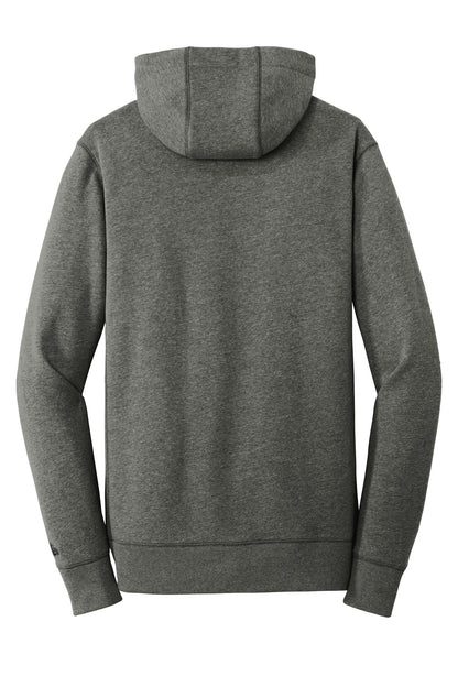 Rear View of Black Twist New Era French Terry Pullover Hoodie. NEA500