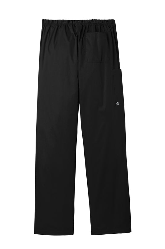 Rear View of Black Wink Unisex Tall WorkFlex Cargo Pant WW3150T