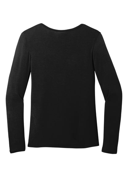 Rear View of Black Wink Women's Long Sleeve Layer Tee WW4029