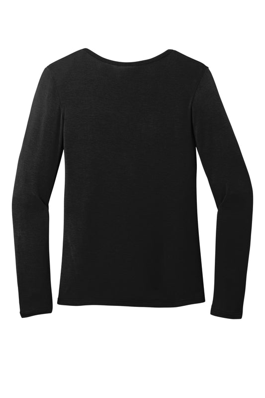 Rear View of Black Wink Women's Long Sleeve Layer Tee WW4029