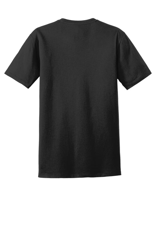 Rear View of Black/Black Tw New Era Heritage Blend Varsity Tee. NEA107