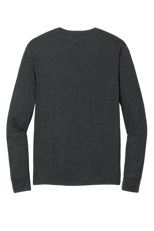 Rear View of BlackFrost District Perfect Tri Long Sleeve Henley DT145