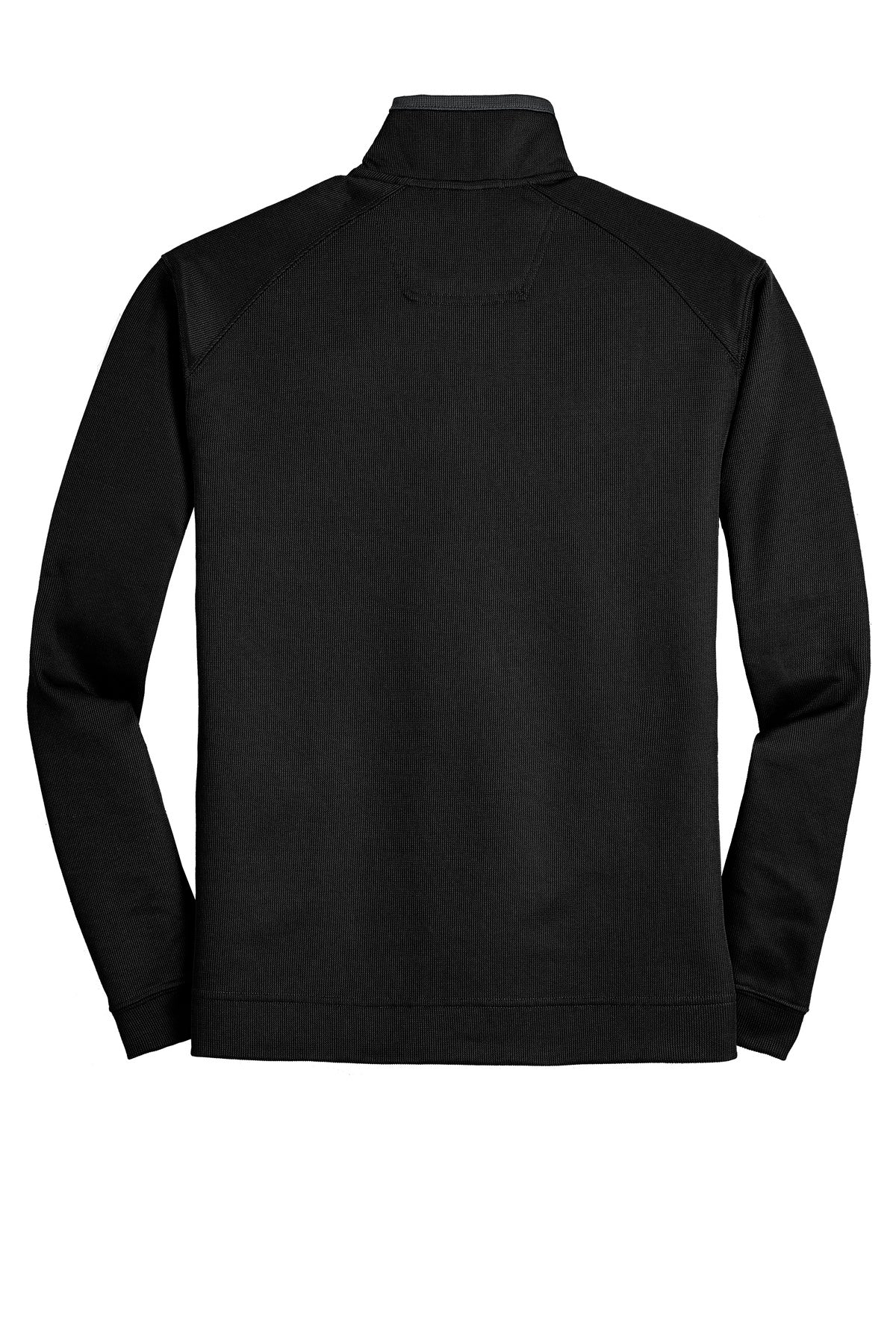 Rear View of Black/Iron Gry Port Authority Vertical Texture 1/4-Zip Pullover. K805