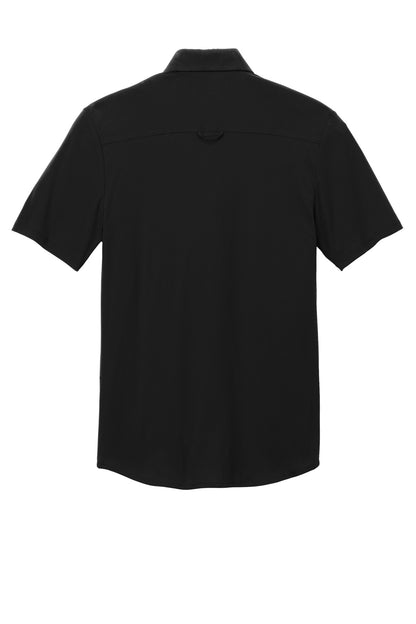 Rear View of Blacktop OGIO Extend Short Sleeve Button-Up OG160