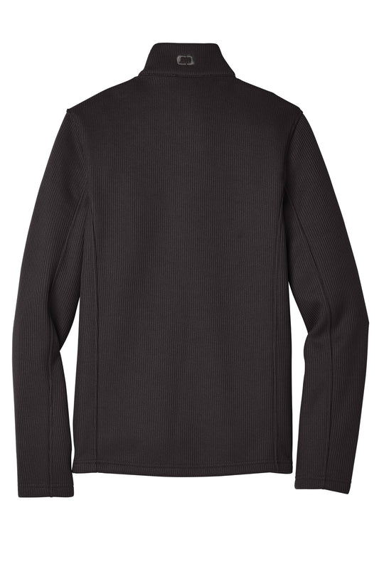 Rear View of Blacktop OGIO Grit Fleece Jacket. OG727