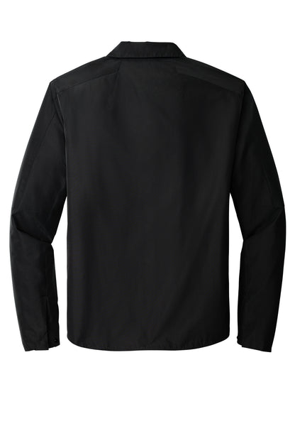 Rear View of Blacktop OGIO Reverse Shirt Jacket. OG754