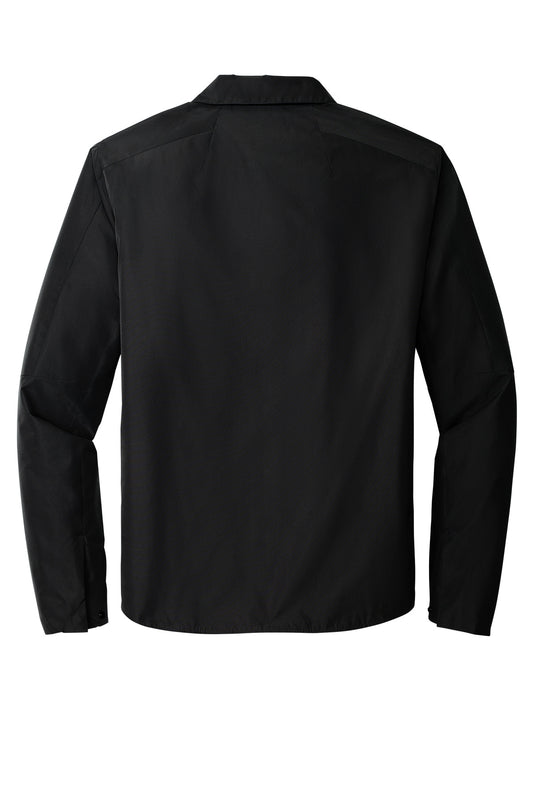 Rear View of Blacktop OGIO Reverse Shirt Jacket. OG754