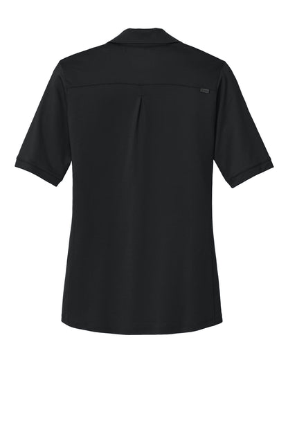Rear View of Blacktop OGIO Women's Metro Polo. LOG130