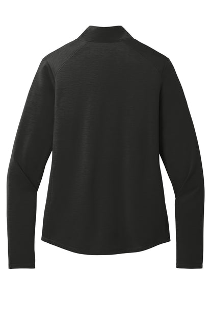 Rear View of Blacktop OGIO Women's Motion 1/4-Zip LOG153