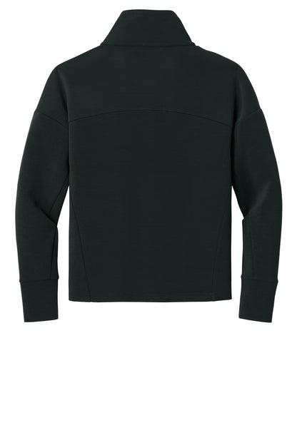 Rear View of Blacktop OGIO Women's Transcend Full-Zip LOG860