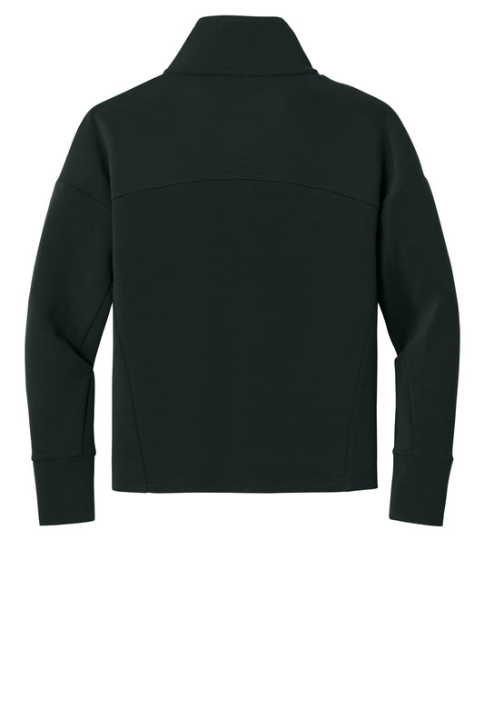 Rear View of Blacktop OGIO Women's Transcend Full-Zip LOG860
