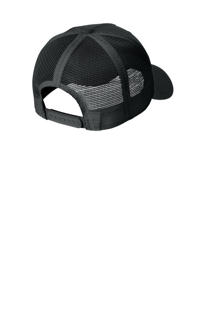 Rear View of Blk/Blk Nike Snapback Mesh Trucker Cap NKFN9893