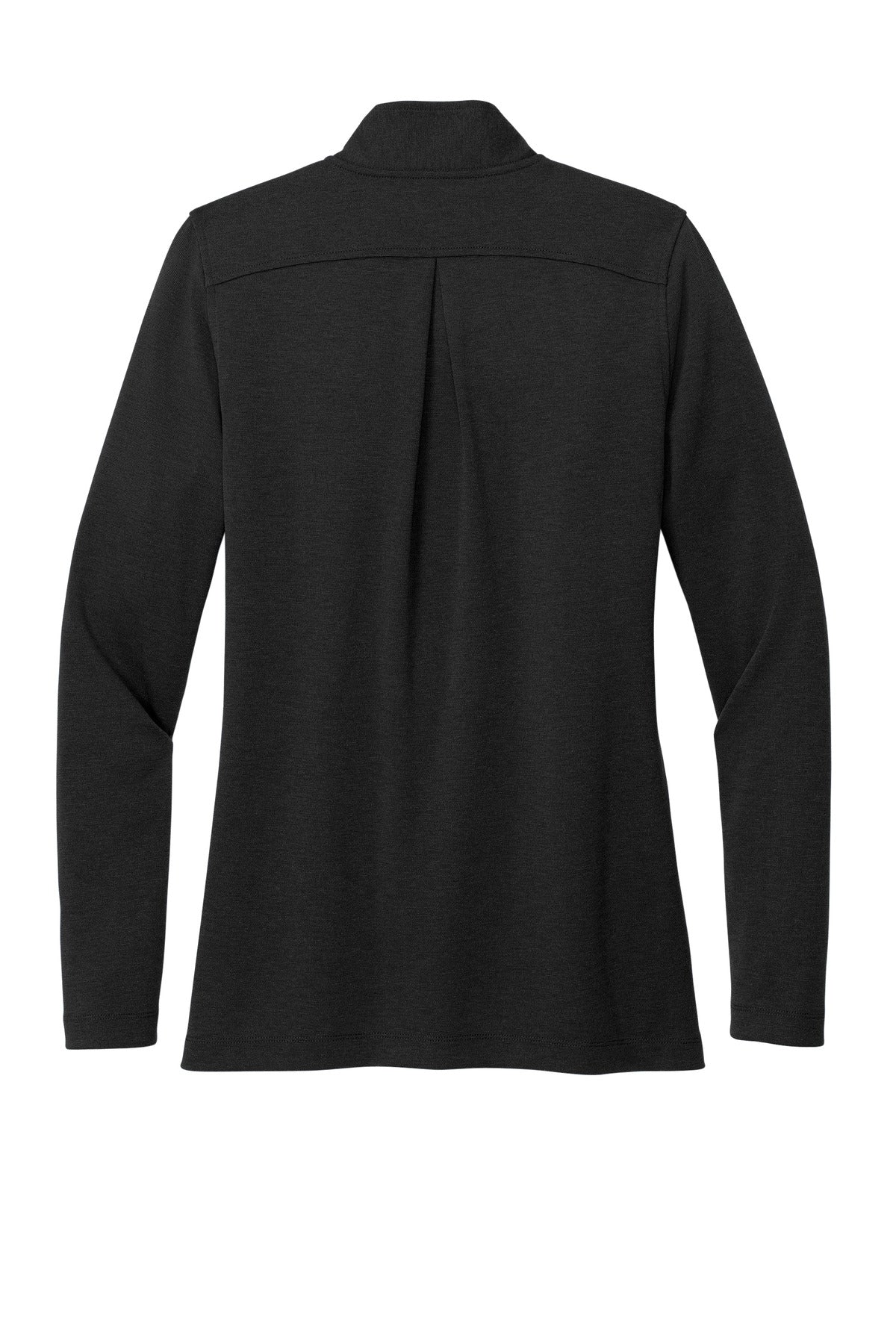 Rear View of BlkHthr Brooks Brothers Women's Mid-Layer Stretch 1/2-Button BB18203