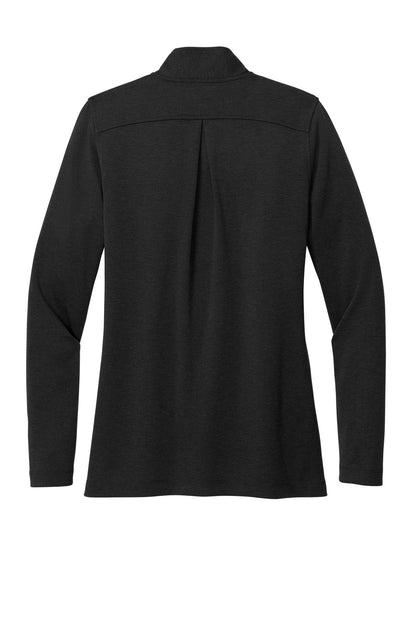 Rear View of BlkHthr Brooks Brothers Women's Mid-Layer Stretch 1/2-Button BB18203