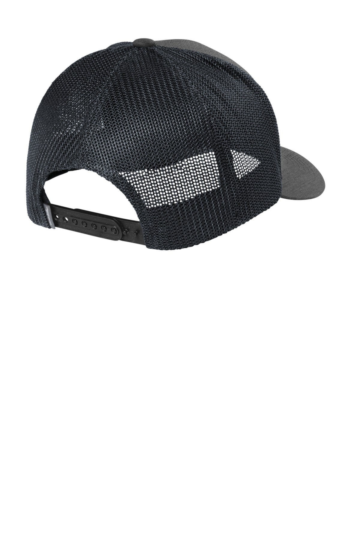 Rear View of BlkHthr TravisMathew Cruz Trucker Cap. TM1MU423