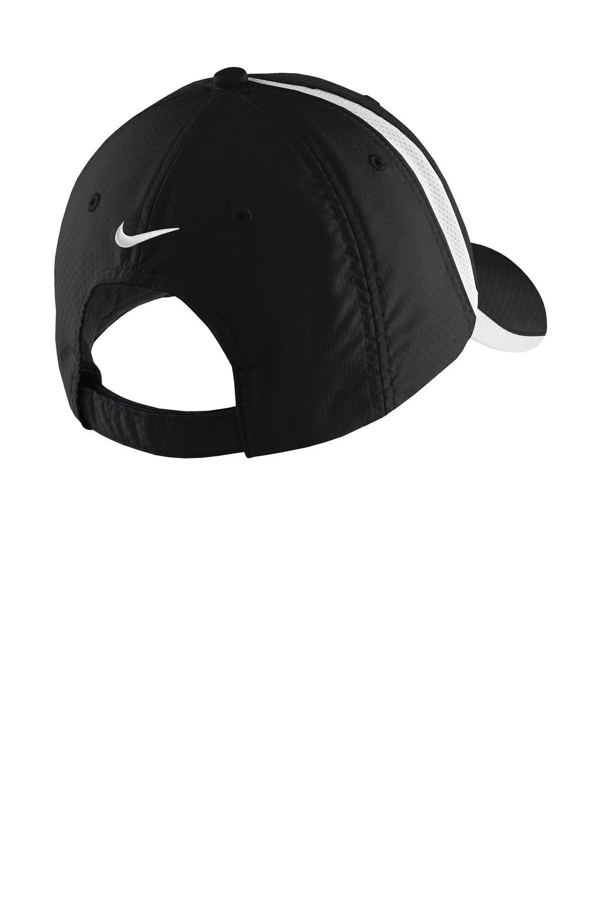 Rear View of Blk/White Nike Sphere Performance Cap NKFD9709