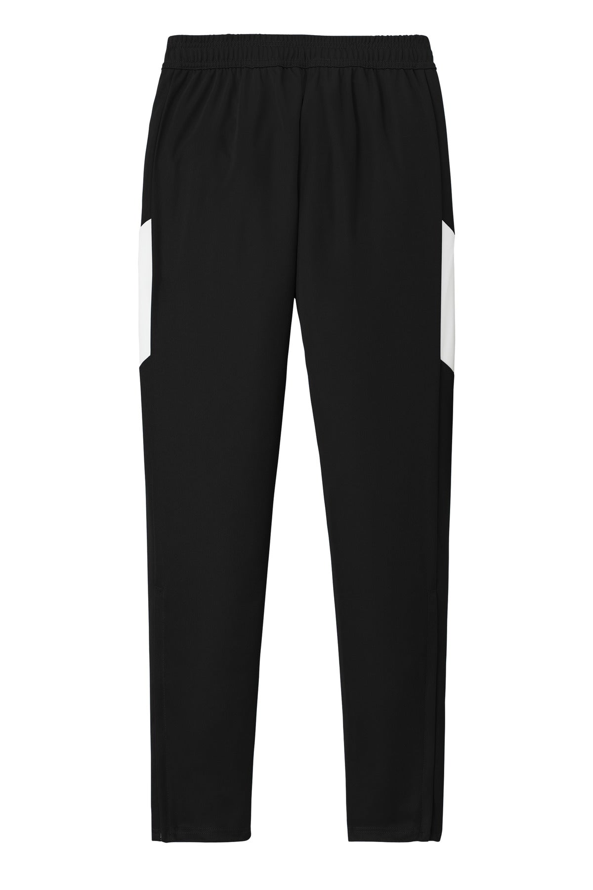 Rear View of Blk/White Sport-Tek Travel Pant PST800