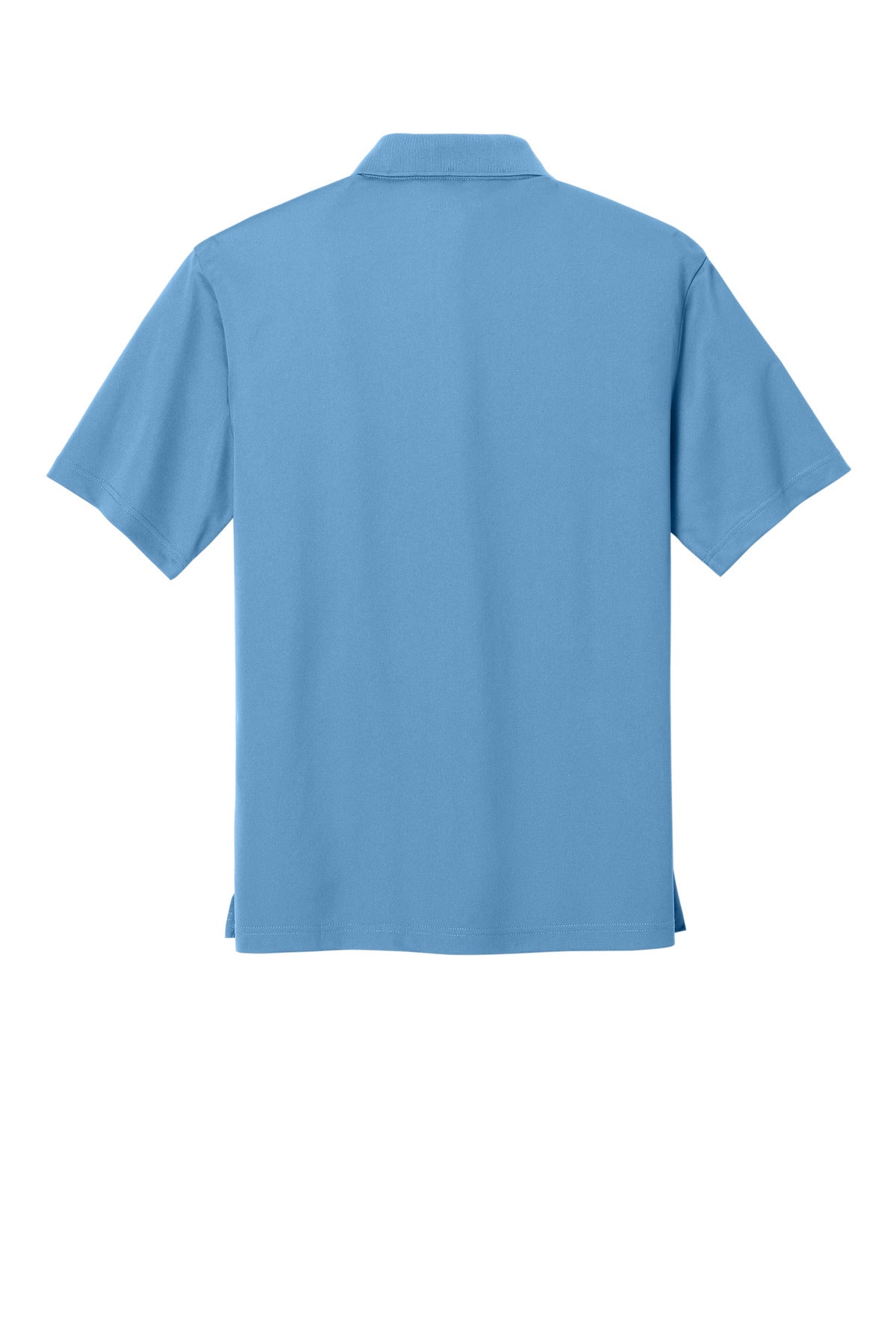 Rear View of Blue Lake CornerStone Micropique Gripper Polo. CS421